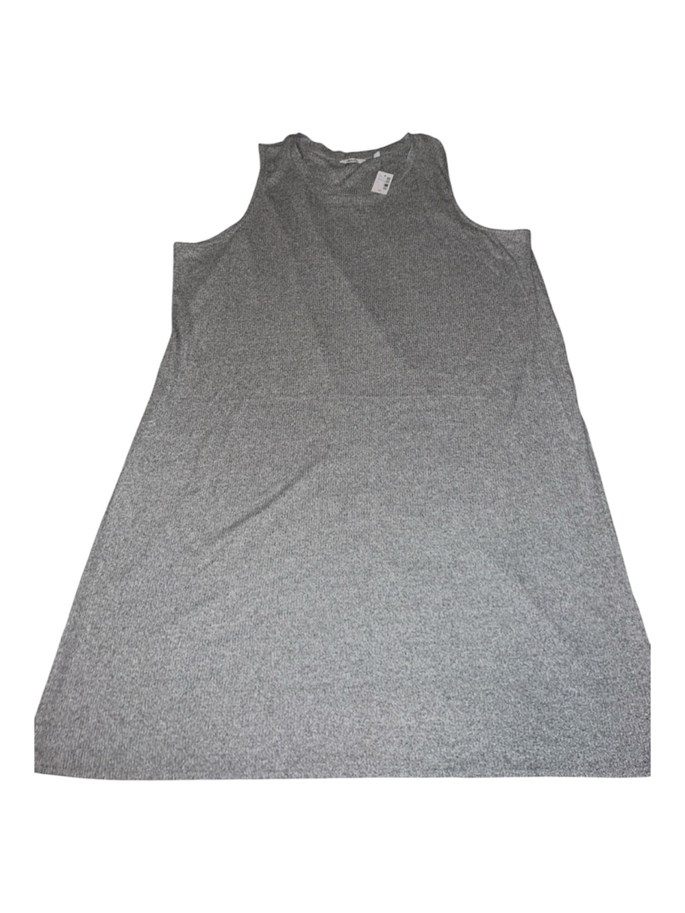 NWT Plus Size Reitmans Grey Ribbed Sleeveless Tunic Top